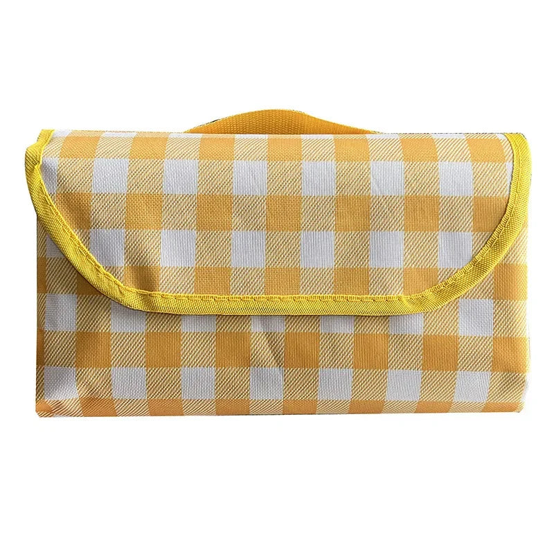 Foldable moisture-proof mat picnic mat outdoor moisture-proof portable moisture-proof waterproof camping mat picnic mat Peaceful Pleasures Health and Wellness Yellow