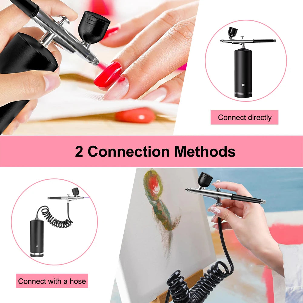 Airbrush with Compressor Airbrush Painting Mini Spray Gun for Painting Electric Paint Gun Airbrush Compressor Paint Spray Gun Peaceful Pleasures Health and Wellness