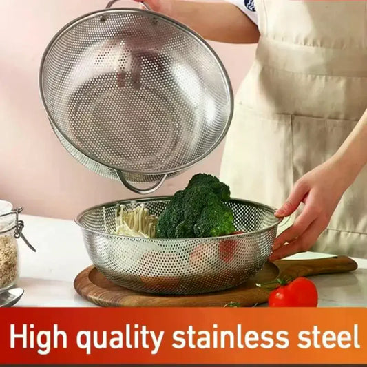 Stainless Steel Mesh Colander Strainer Sieve Basket | 8 Sizes Mesh Colander Strainer Peaceful Pleasures Health and Wellness