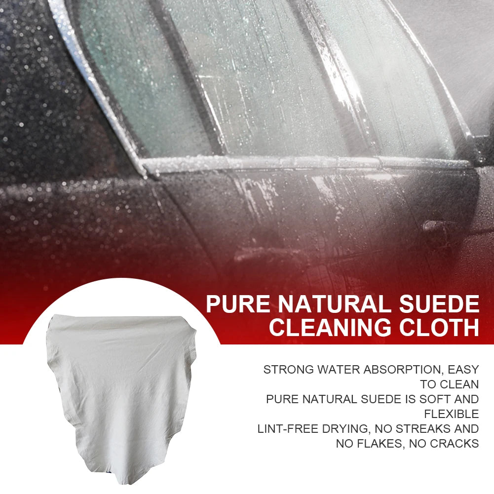 Car Cleaning Towel Natural Car Cleaning Cloth Chamois Leather Auto Detailing Towels Elastic for Car Washing Maintenance Peaceful Pleasures Health and Wellness