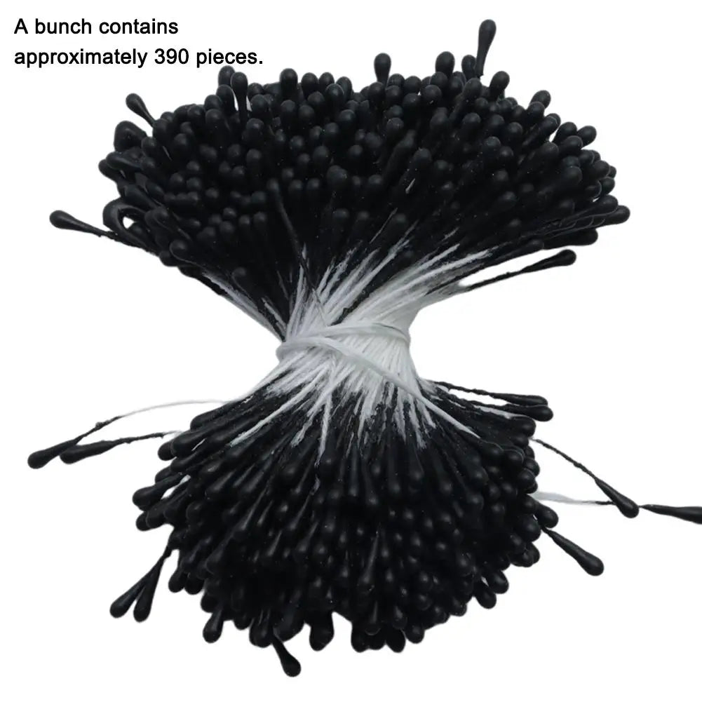 390pcs 2mm Moulti Options Artificial Flower stamen Mini Pearl Floral pistil For Wedding Party Home Decoration DIY Accessories Peaceful Pleasures Health and Wellness Black