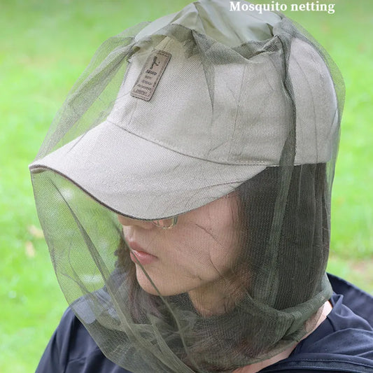 Mosquito Head Net Face Protector | Fine Mesh Bug Screen Cap Insect Head Net Peaceful Pleasures Health and Wellness