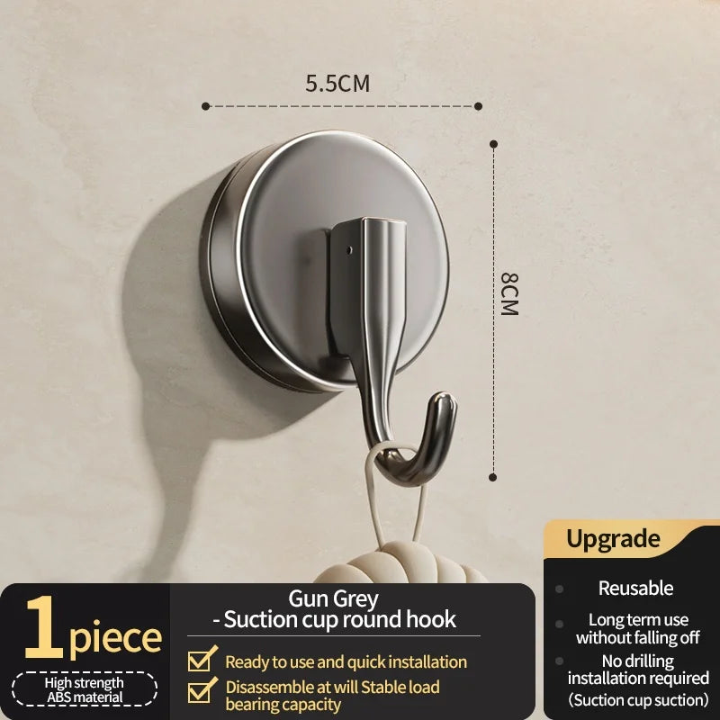 No-Drill Suction Cup Hooks – Kitchen & Bathroom Wall Hooks
