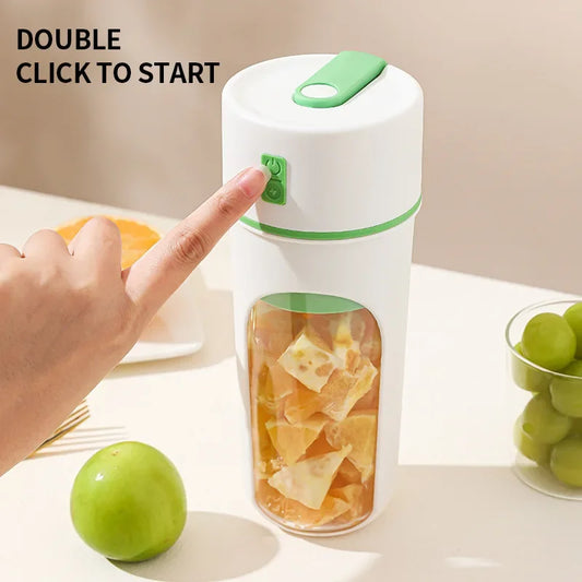 Electric Juicer Multifunctional Portable Juicer Fruit Blender Milkshake Juicer USB Rechargeable Smoothie Blender Juice Maker Cup Peaceful Pleasures Health and Wellness