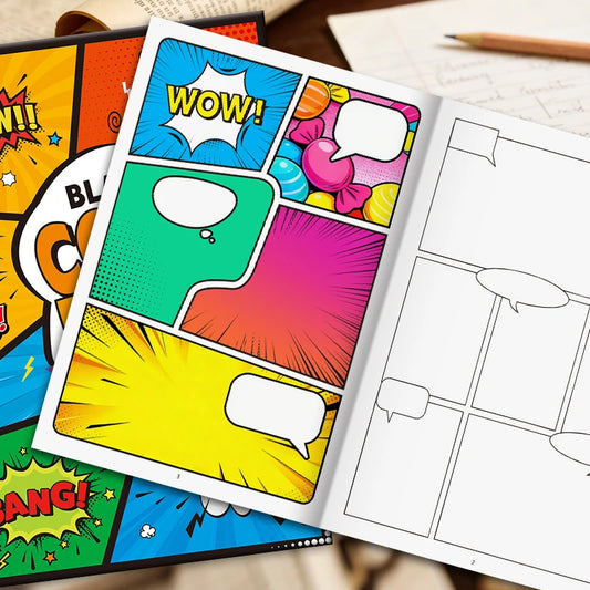Creative Comic Sketchbook 32 Pages Thick Drawing Paper Featuring Peaceful Pleasures Health and Wellness