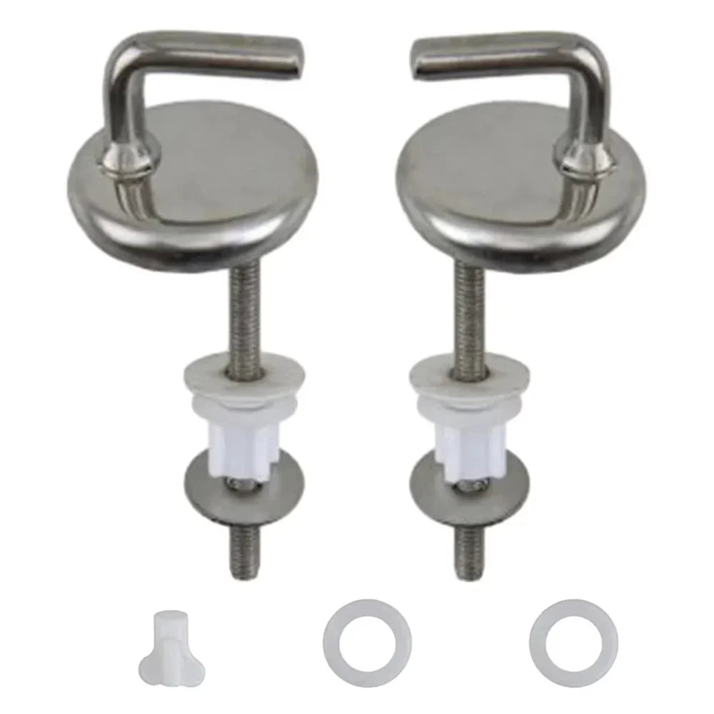 Stainless Steel Toilet Seat Hinge Soft-Close Replacement Set