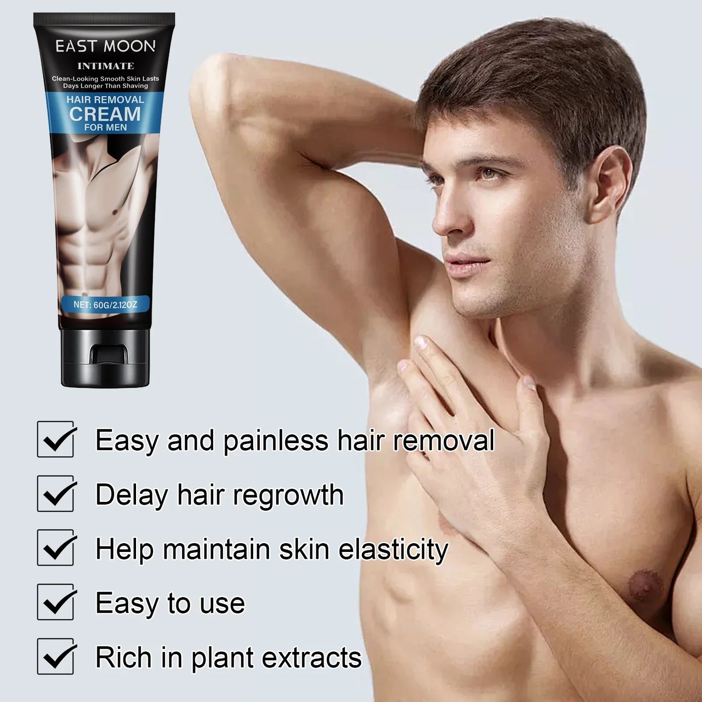 Men's Body Hair Removal Cream – Chest, Arm, Leg & Back