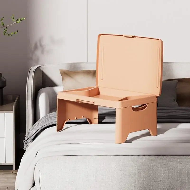 1PC Car mounted small table board, portable, foldable dining table for easy storage, student dormitory space saving table Peaceful Pleasures Health and Wellness