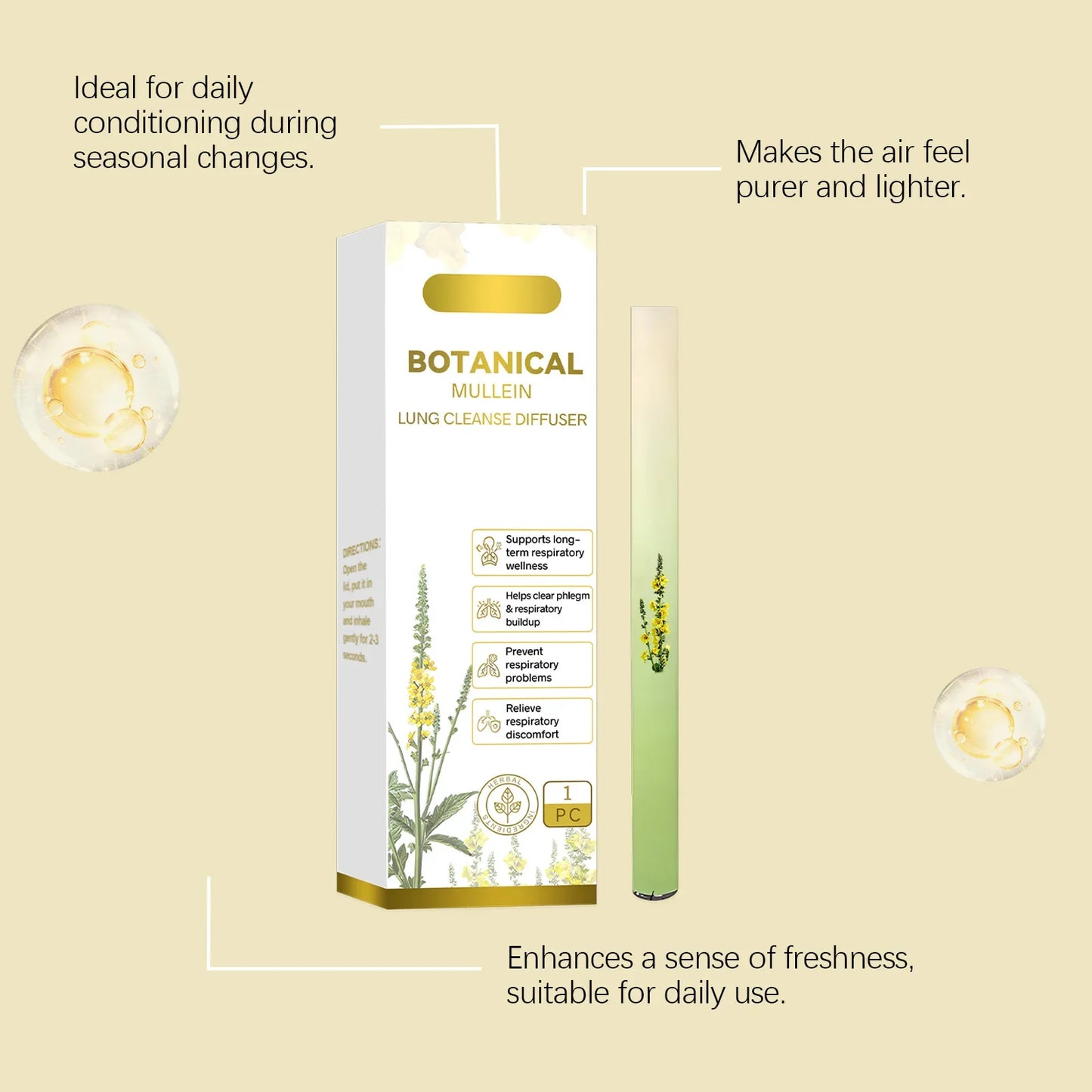 Herbal Nasal Inhaler Stick – Energize, Refresh & Aromatherapy