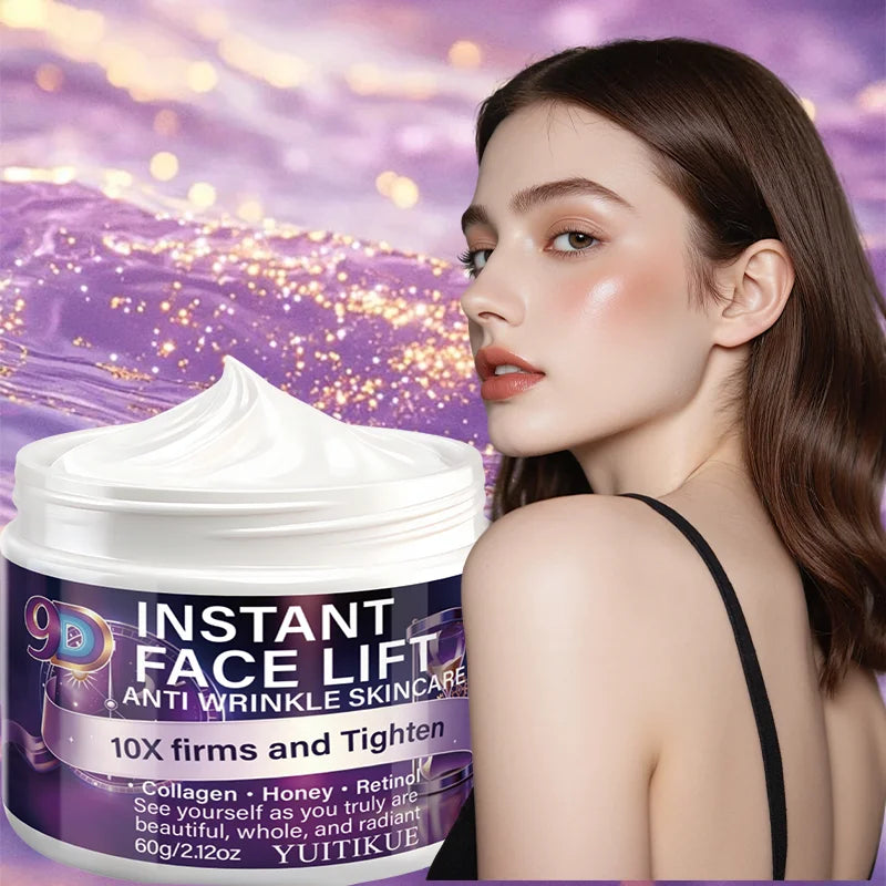 YUITIKUE 9D Instant Face Lift Anti Wrinkle Cream 60g Collagen Retinol Tightening & Hydrating Skin Care Peaceful Pleasures Health and Wellness