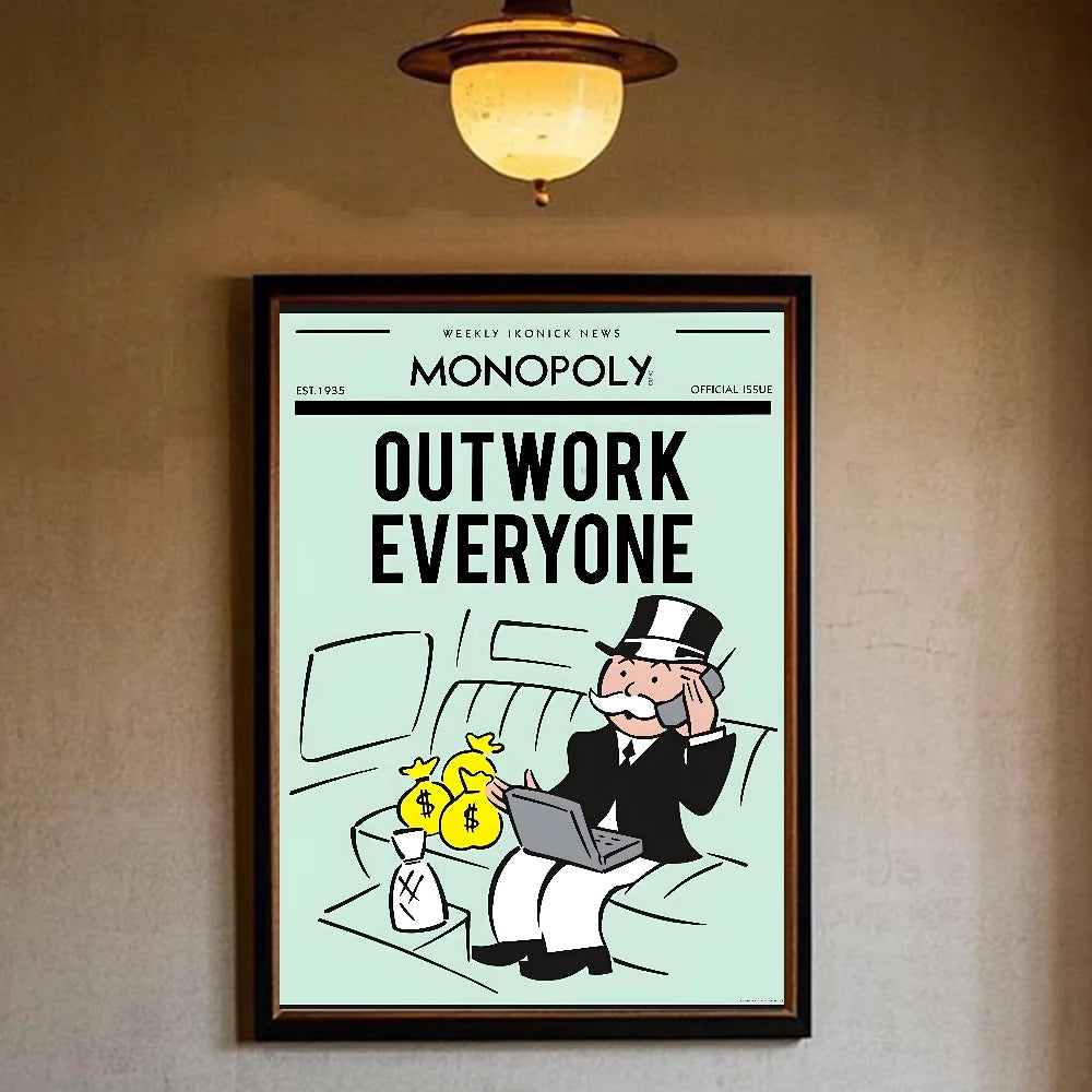 Monopoly Millionaire HD Wall Poster – Waterproof PVC Art Wall Art Poster Peaceful Pleasures Health and Wellness