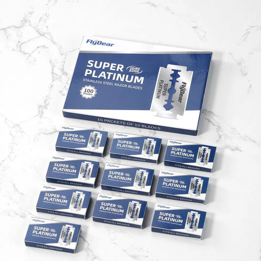 Double Edge Safety Razor Blades – Stainless Steel Barber Tool Safety Razor Blades Peaceful Pleasures Health and Wellness
