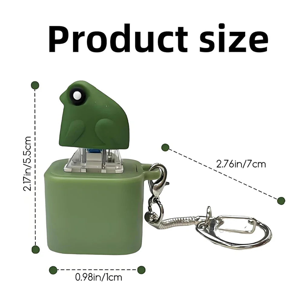 Frog Croaking Fidget Keychain | LED Lights & USB Rechargeable