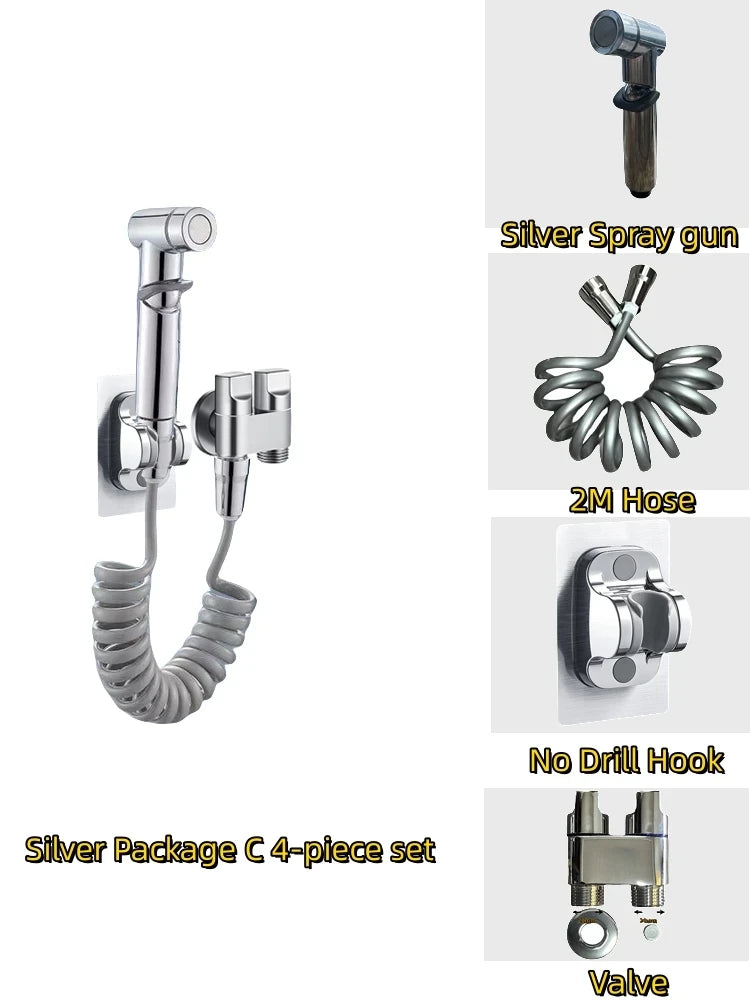 Handheld Bidet Sprayer Set – High-Pressure Bathroom Kit