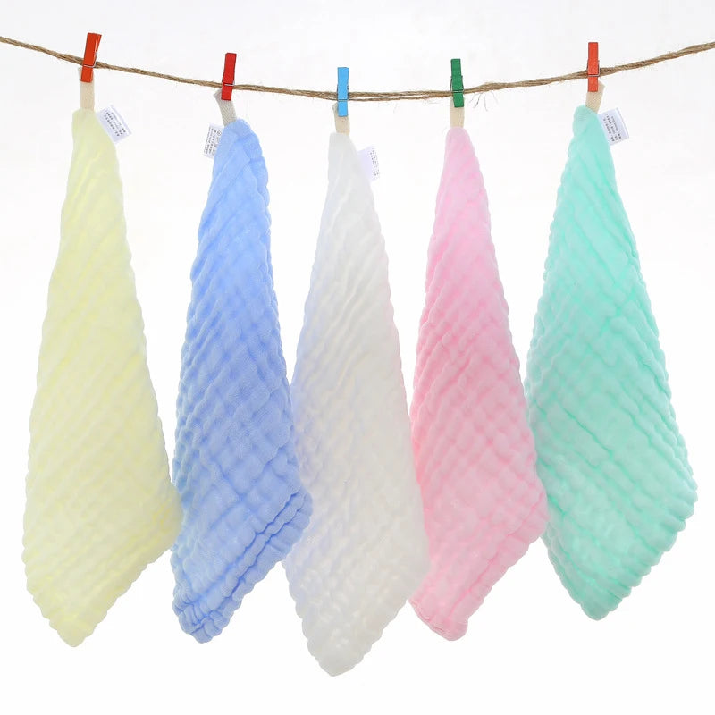 6-Layer Muslin Cotton Baby Wash Cloths – Soft & Absorbent