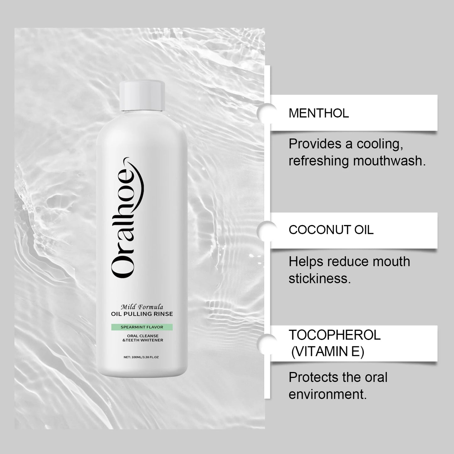 Oralhoe Mint Mouthwash – Fresh Breath, Gentle & Portable