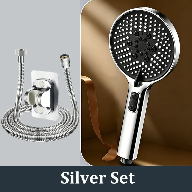 5-Mode High Pressure Handheld Shower Head | Water Stop Button