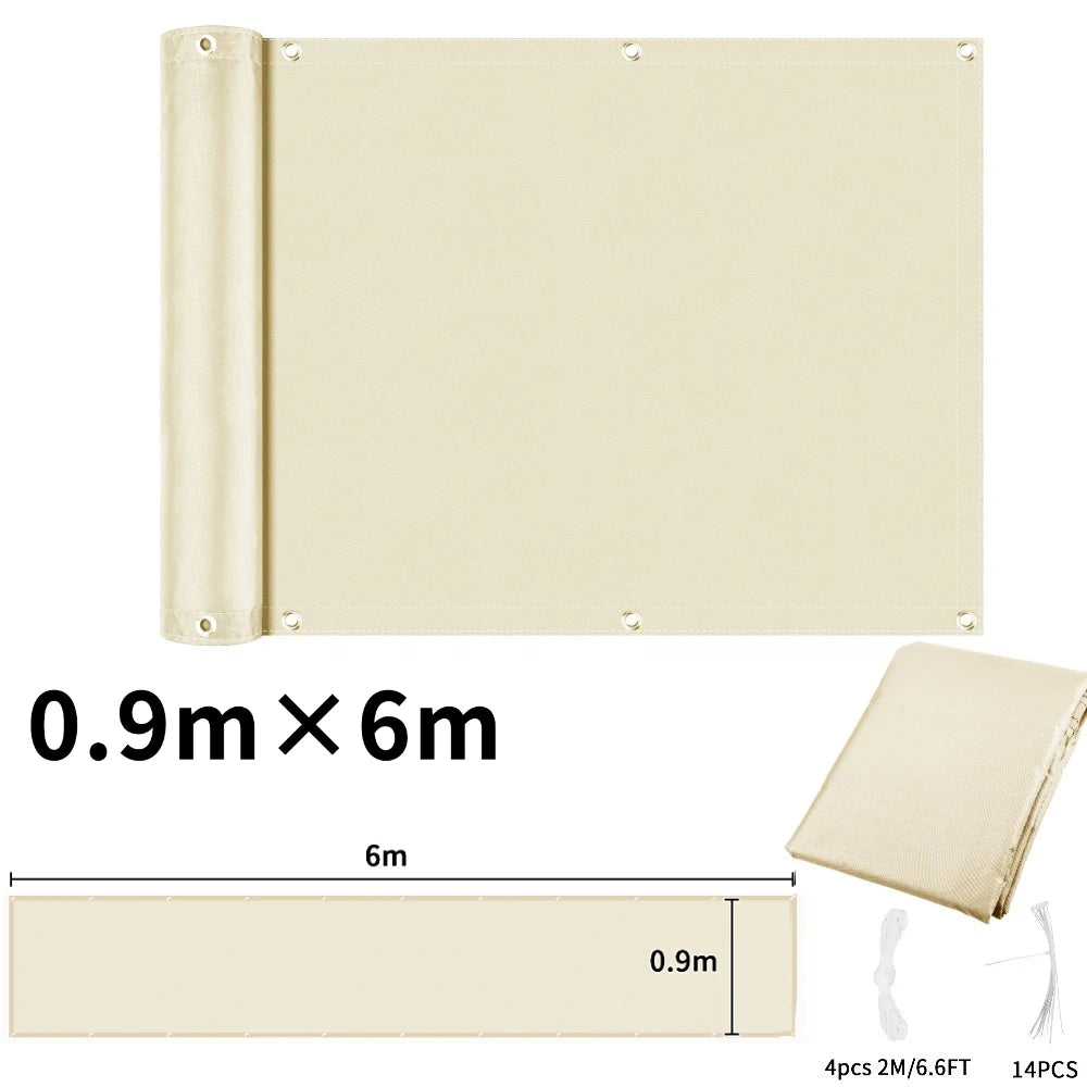 Waterproof Balcony Privacy Screen – UV Protection Fence Cover