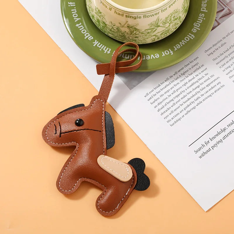 New Little White Rabbit Bags Charm Cute White Pendant Bag Decoration Accessory Handmade Adjustable Cute Bunny Bags Pendant Decor Peaceful Pleasures Health and Wellness Brown Horse