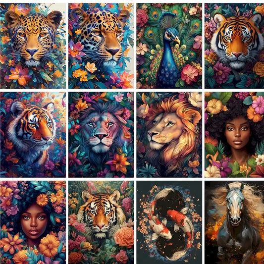 GATYZTORY Acrylic Painting By Numbers With Frame Pictures On Numbers Animals Canvas Painting Gift For Adults Wall Decors Fruit C Peaceful Pleasures Health and Wellness