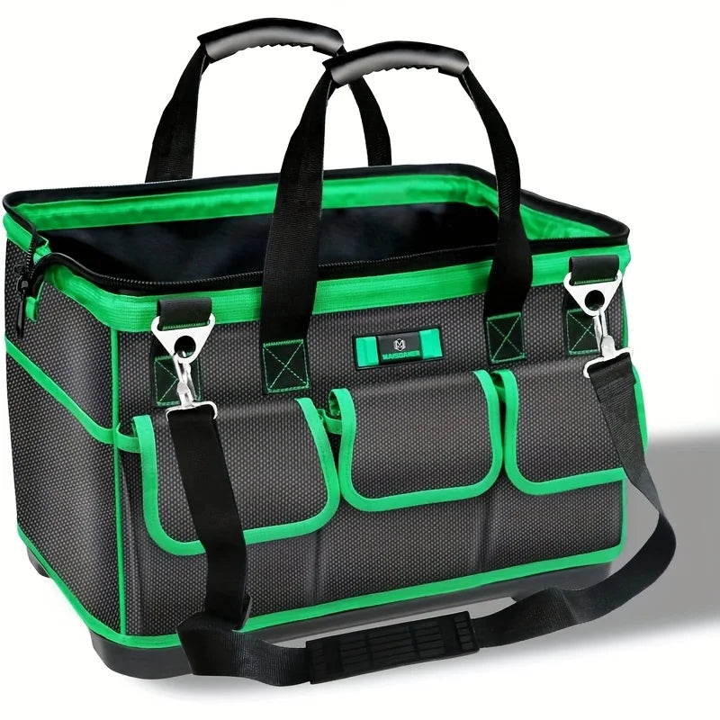 Heavy Duty Tool Bag, Wide Mouth Small Tool Bags, Soft Handle Toolbox Organizer Storage, Large Zipper Electrician Tool Bag Peaceful Pleasures Health and Wellness