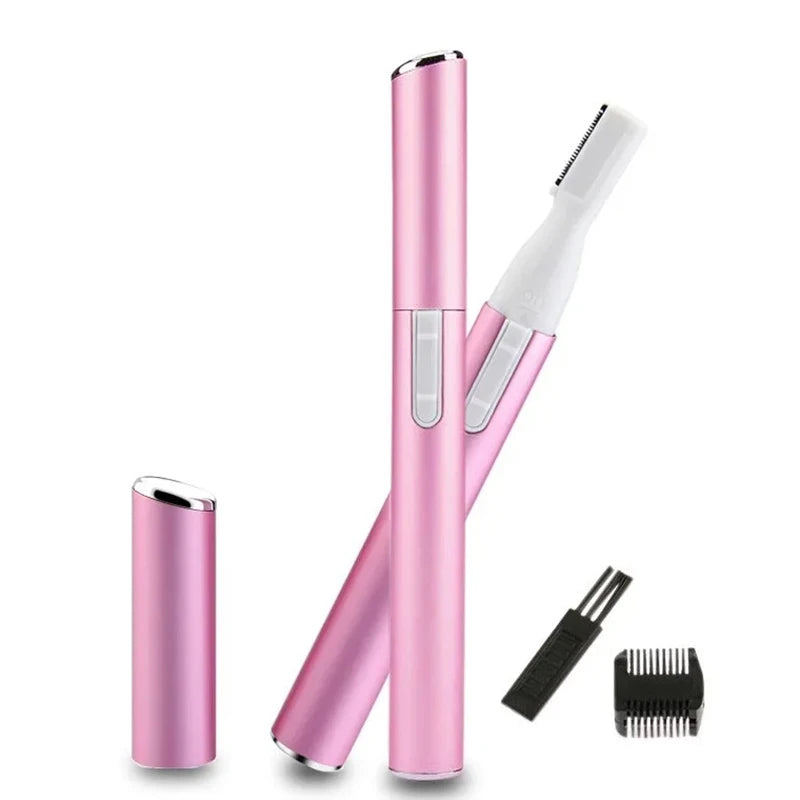 Electric Eyebrow Trimmer Mini Shaver Hair Remover Facial Shaver Hair Remover Facial And Neck Blur Lips Body Arms And Legs Peaceful Pleasures Health and Wellness 1pcs pink