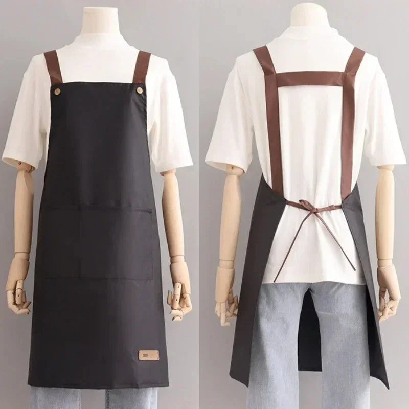 Waterproof Oil-Resistant PVC Kitchen Apron | Sleeveless Adult