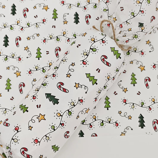 Christmas Tissue Paper 50x35cm | Gift Wrapping & Bag Filler Gift Tissue Paper Peaceful Pleasures Health and Wellness