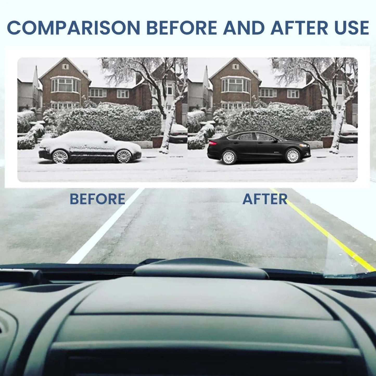 Mini Portable Car Snow Removal & Glass De-Icing Tool