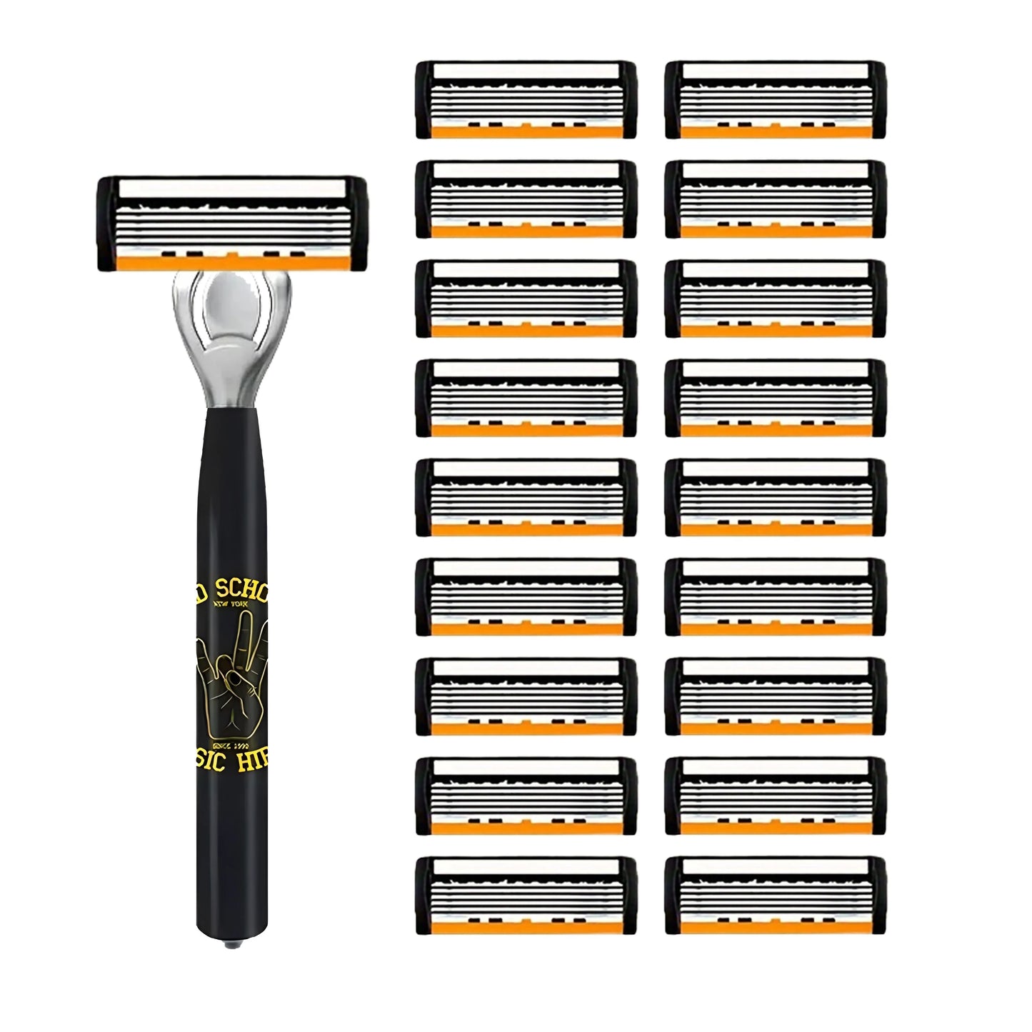 6-Layer Stainless Steel Manual Razor | Reusable Wet Shaver