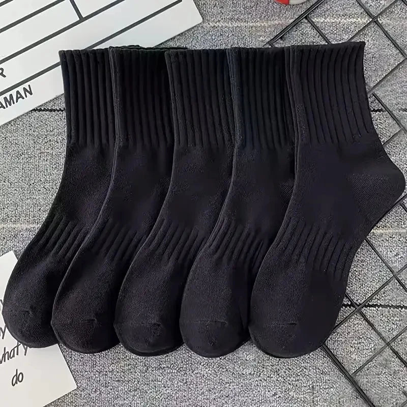 8/4 Pairs of Fashionable Classic Women's Mid-Calf Socks, Black and White Sports Socks, Suitable for Both Men and Women, Large Size Women's Socks: Size 36-43, Soft and Breathable for Spring, Summer, and Autumn, Simple Style, S Peaceful Pleasures Health and Wellness