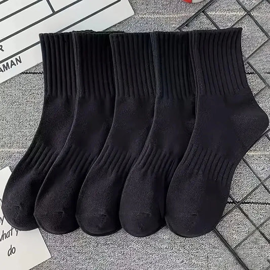 8/4 Pairs of Fashionable Classic Women's Mid-Calf Socks, Black and White Sports Socks, Suitable for Both Men and Women, Large Size Women's Socks: Size 36-43, Soft and Breathable for Spring, Summer, and Autumn, Simple Style, S Peaceful Pleasures Health and Wellness