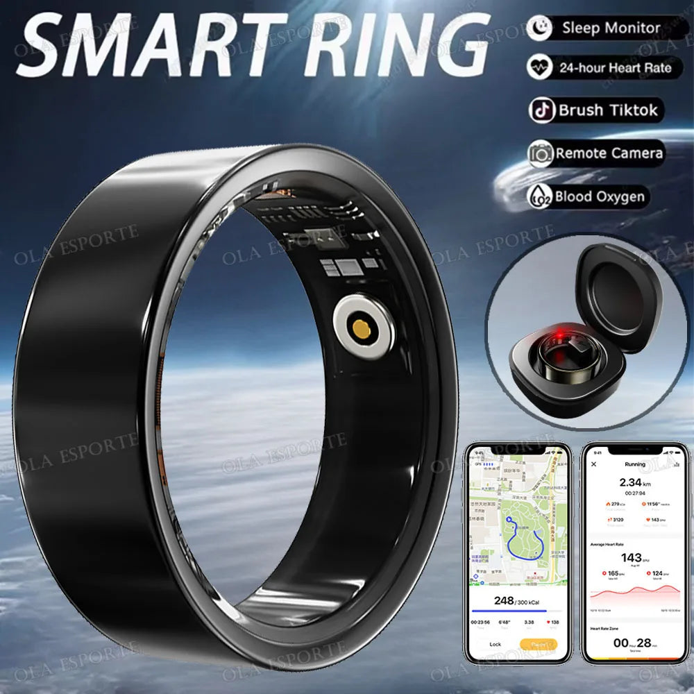 Men Women Smart Ring Menstrual Period Heart Rate Sleep Health Monitoring IP68 Waterproof Sports Fitness Tracking Smartring 2026 Peaceful Pleasures Health and Wellness ProBlack 14