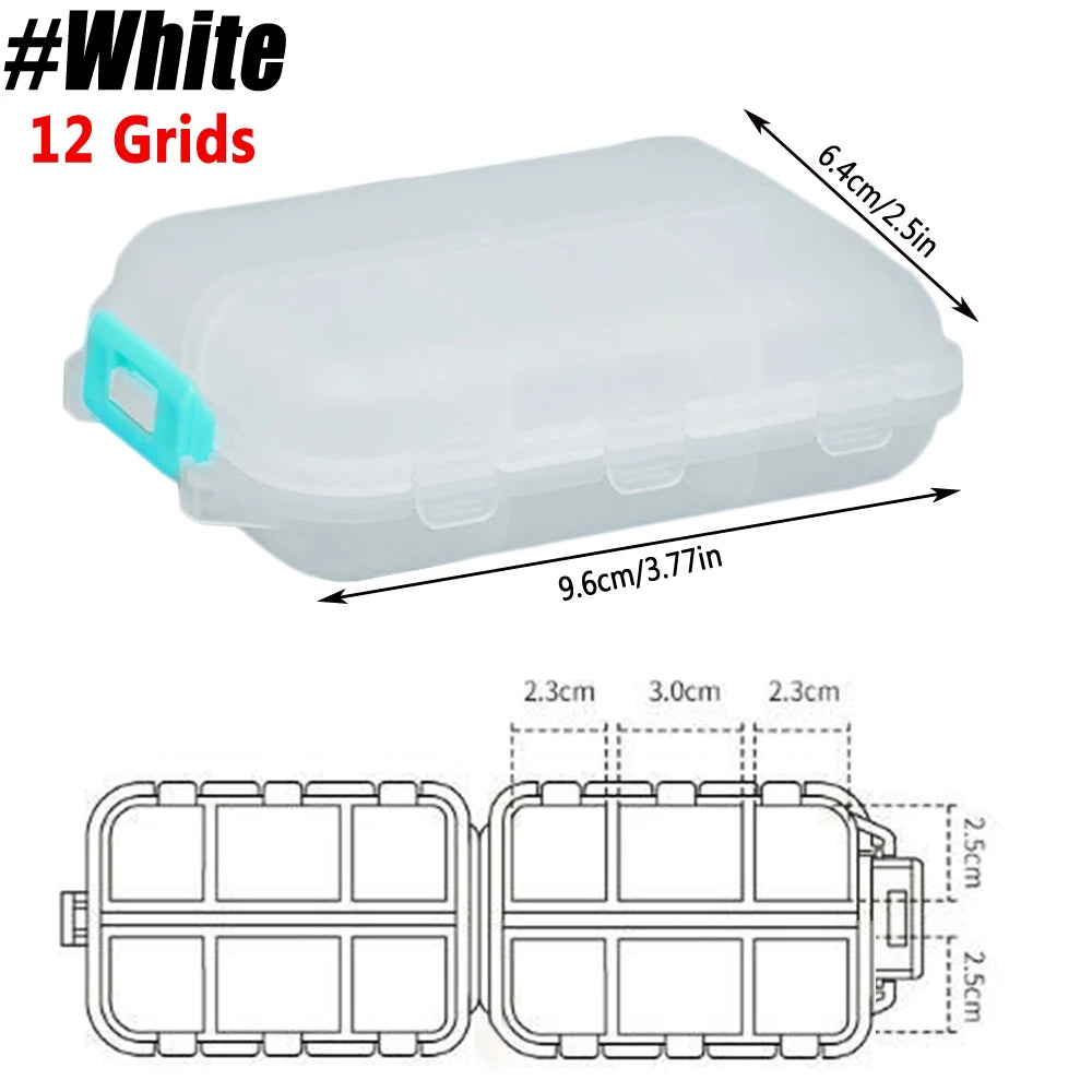 1Pcs Portable Travel Med Wallet for 10/12 Grids, Pocket Pill Box Dispenser Suitable for Storing Fish Oil Vitamin Medication, Etc Peaceful Pleasures Health and Wellness White-12 Grids