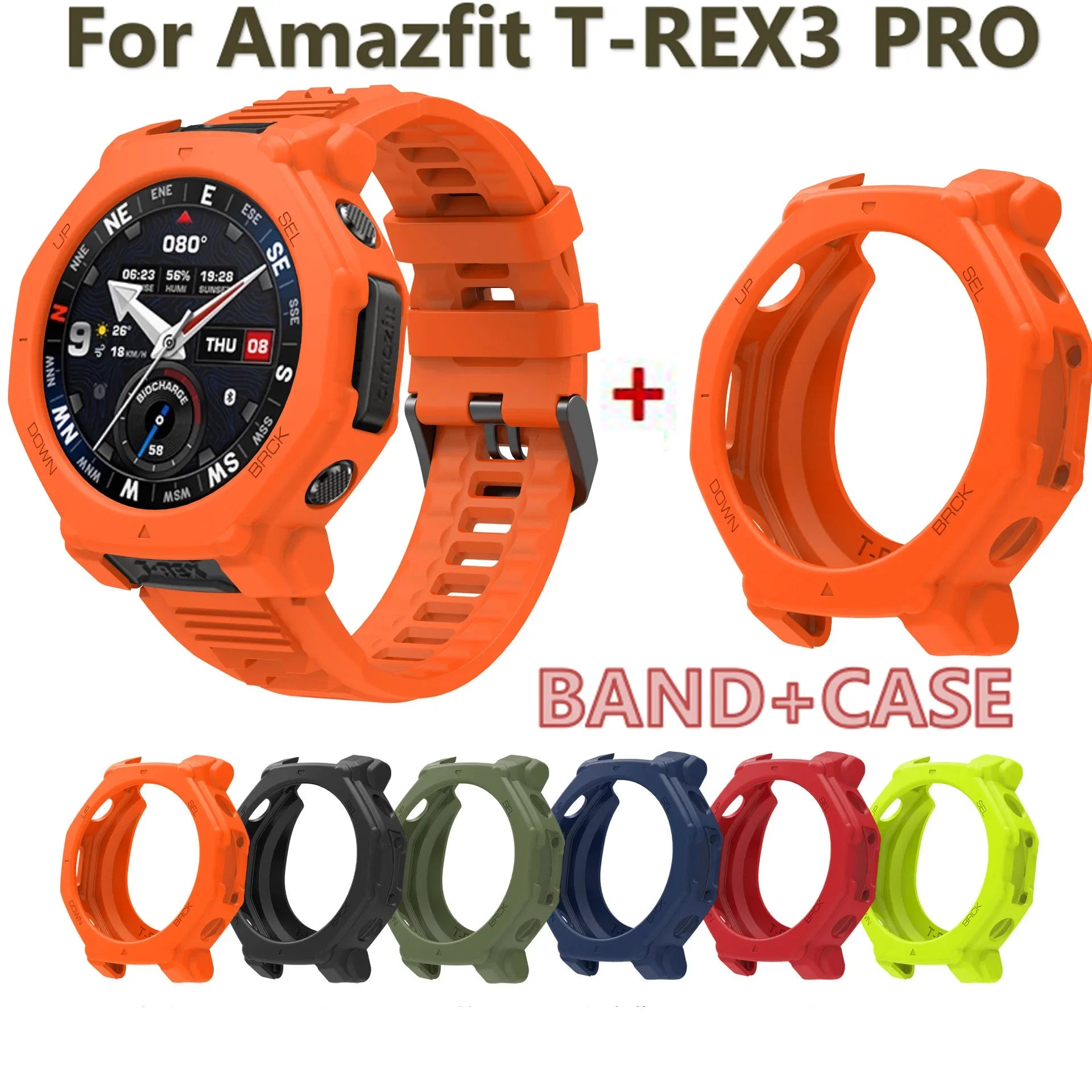Silicone Case + Smart bracelet Wrist Band for Amazfit T-Rex3 Pro Strap Cover Protectors Case for Amazfit T-Rex 3Pro Bezel Frame Peaceful Pleasures Health and Wellness