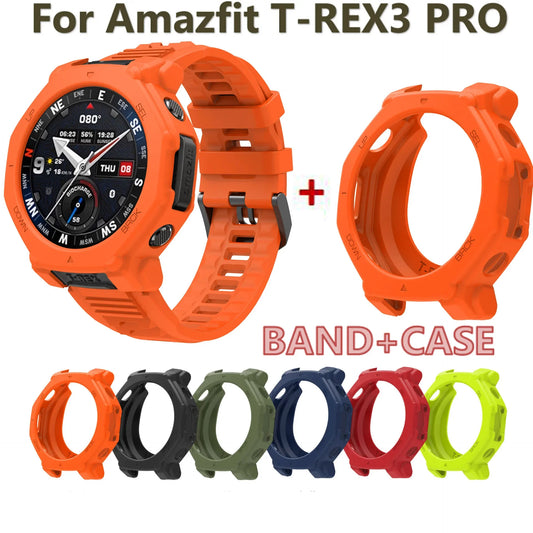 Silicone Case + Smart bracelet Wrist Band for Amazfit T-Rex3 Pro Strap Cover Protectors Case for Amazfit T-Rex 3Pro Bezel Frame Peaceful Pleasures Health and Wellness