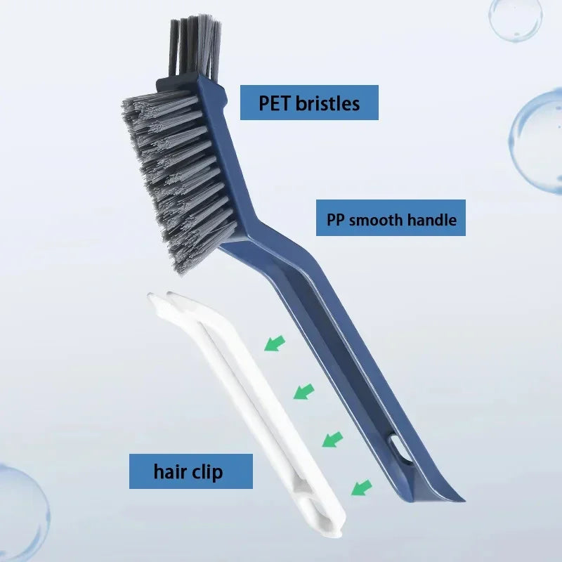 Effective Cleaning Brush for Corners and Gaps - 2-in-1 Multipurpose Bathroom and Floor Tiles Cleaning Brush Peaceful Pleasures Health and Wellness