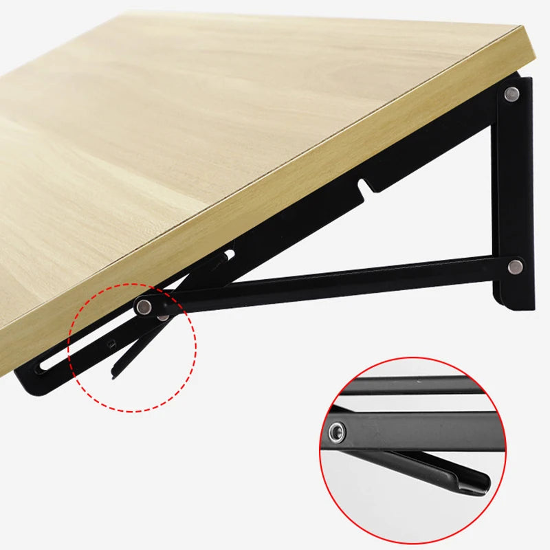 20/25/30/35/40cm Triangle Folding Angle Bracket Heavy Support Adjustable Wall Shelves Mounted Table Shelves Home Hardware Peaceful Pleasures Health and Wellness