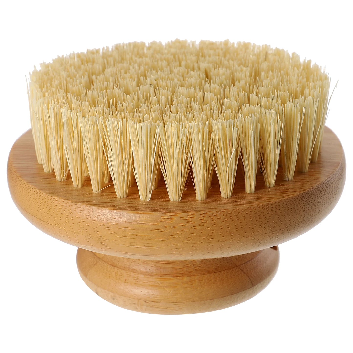 Exfoliating Round Bamboo Bath Brush – Body Scrubber & Massager
