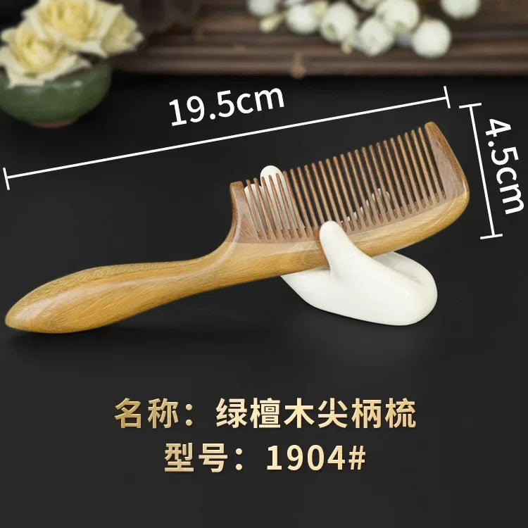 Sandalwood Hair & Beard Comb | Anti-Static, Wide & Narrow Tooth