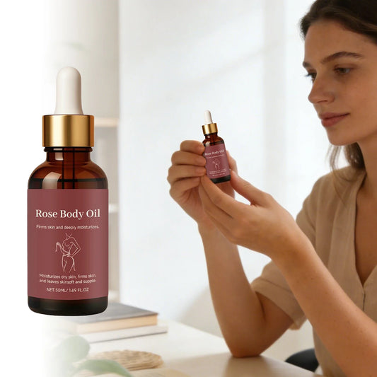 Rose Body Essential Oil Serum – Deep Moisturizing 50ml Body Oil Serum Oasis Select