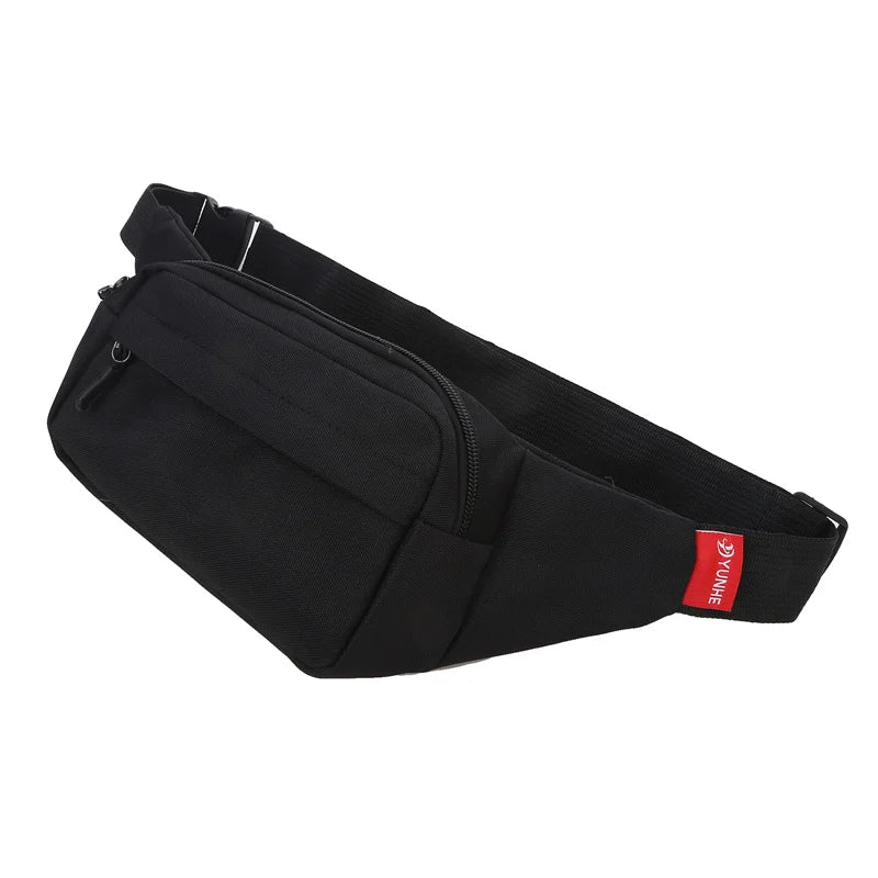 Canvas Fanny Pack Belt Bag – 3 Pockets, Men & Women