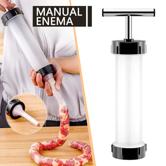 Manual Sausage Maker with 3 Filler Nozzles | Home Kitchen Tool Sausage Stuffer Tool Oasis Select