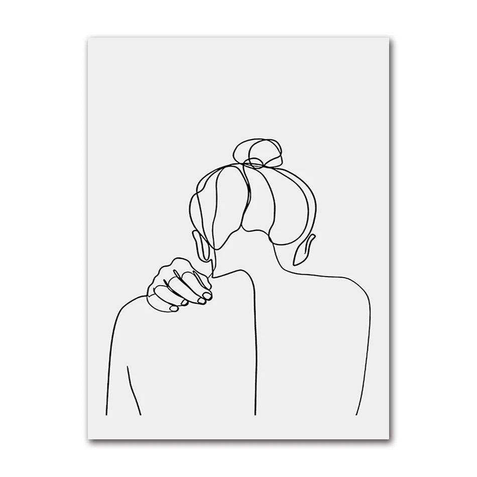 Nordic Black & White 3-Panel Canvas Wall Art | Living Room Print