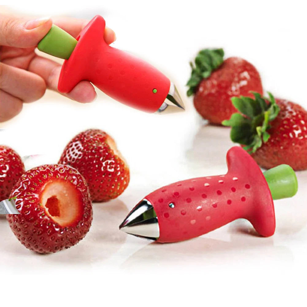Strawberry Huller & Stem Remover – Stainless Steel Fruit Tool