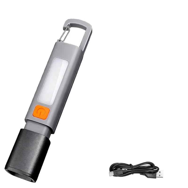 Zoomable XPE COB LED Flashlight | IPX7 Waterproof Rechargeable