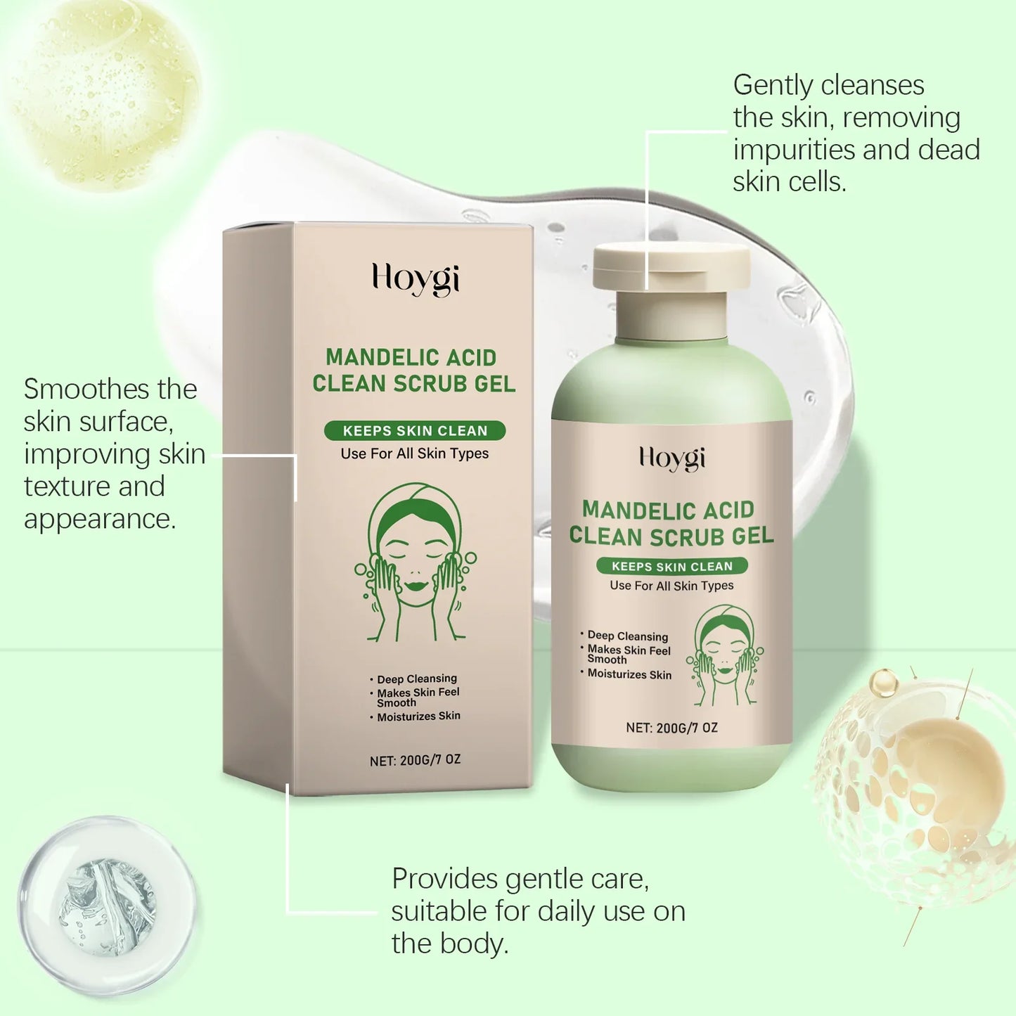 Hoygi Body Exfoliating Gel – Cleanse, Smooth & Hydrate 200g