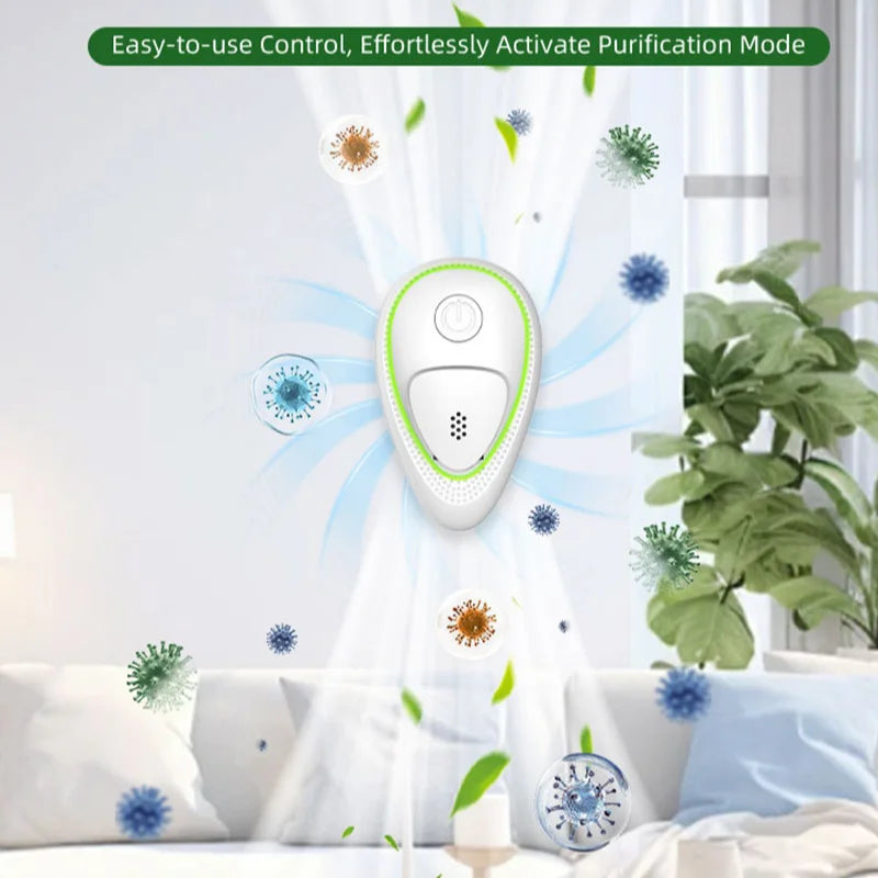 Negative Ion Air Purifier Household Quiet Operation Ionizer One-Button Activation Mini Air Cleaner Toilet Deodor Home Peaceful Pleasures Health and Wellness