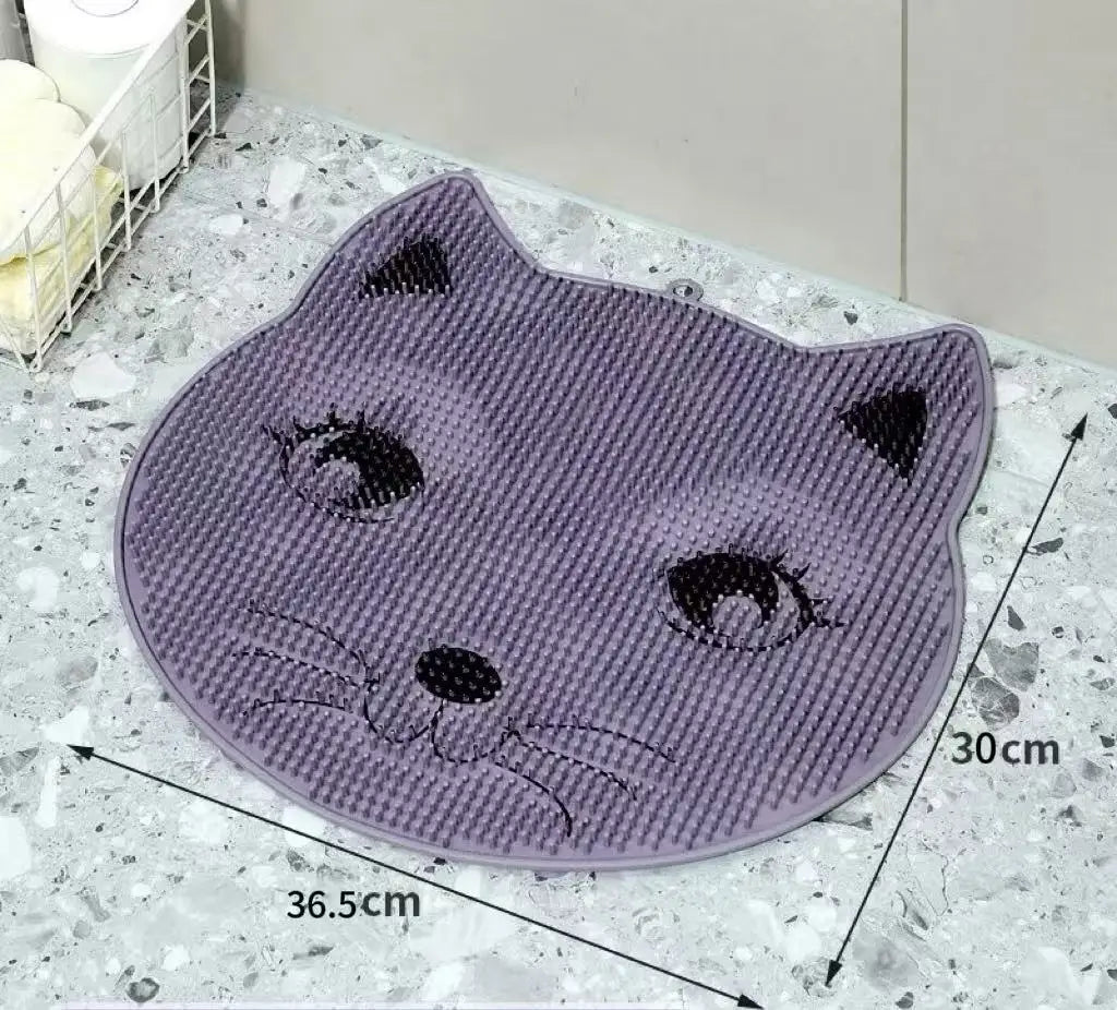 Cartoon Cat Non-Slip Bath Mat – Shower Scrubbing Massage Pad