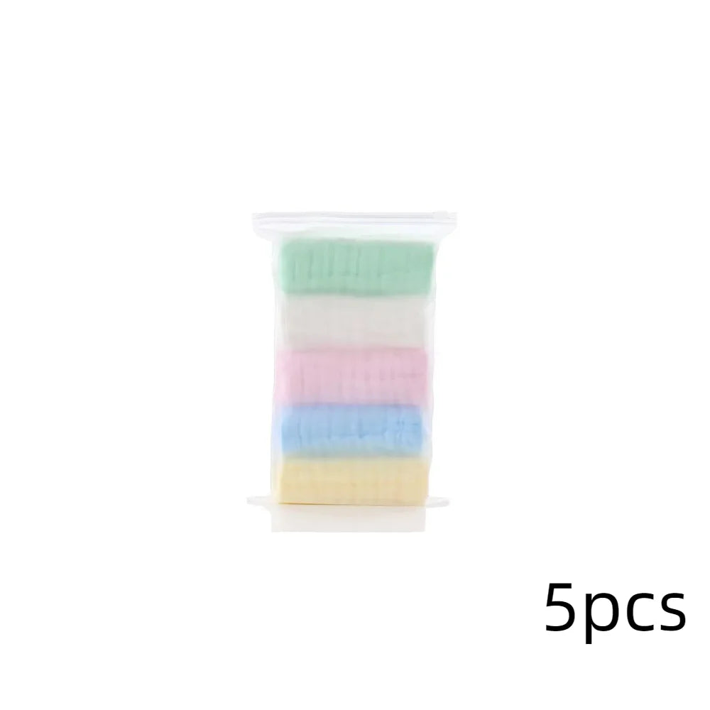 Muslin Baby Washcloths 6-Layer Cotton Burp Cloths 5 Pack